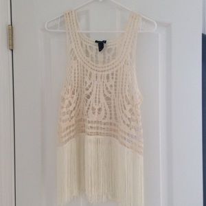Forever 21 bohemian tassel tank top